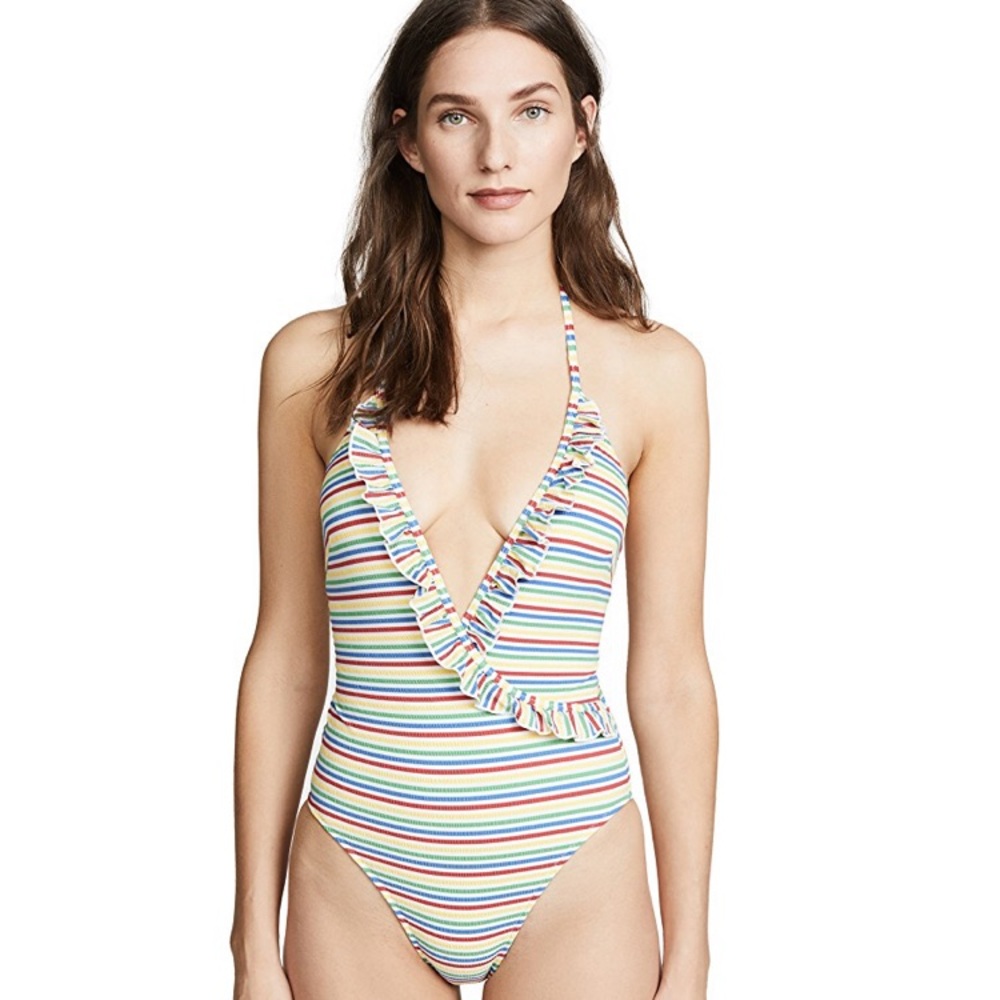 Solid & Striped One-Piece Nadine Swimsuit